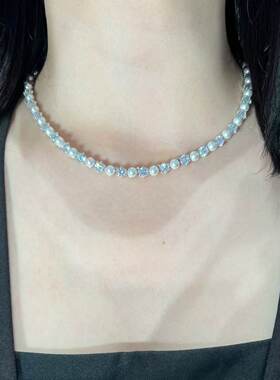 女水晶珍珠项水晶珍珠项链