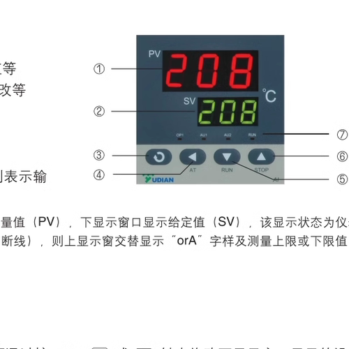 厦门宇电宇光仪表 AI-208D2G 208DGL0 AI-208DGL5 AI208L温控仪表 - 图2