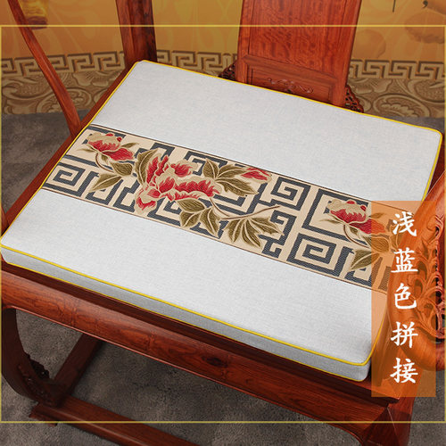 锦风中式实木沙发坐垫中国风红木椅子坐垫防滑圈椅餐椅茶椅垫定做 - 图2