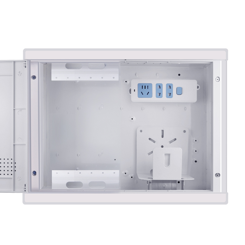 弱电箱家用暗装大号光纤信息箱多媒体集线箱网络布线箱带排插电源-图3