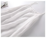 Летнее белое платье, длинный топ с чашечками, средней длины, оверсайз