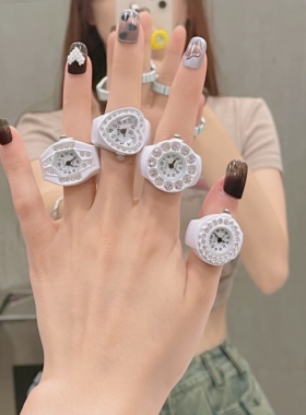 迷你情侣戒指表创意电子表