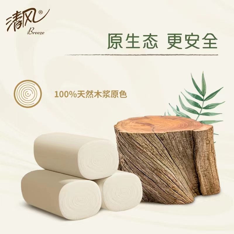 清风无芯卷纸75g10卷，家用纸巾卫生纸4层提装面巾纸厕纸-第3张图片-提都小院