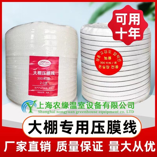 包邮温室大棚配件高强度压膜带抗老化压膜线加厚捆绑带白色防风绳 - 图1
