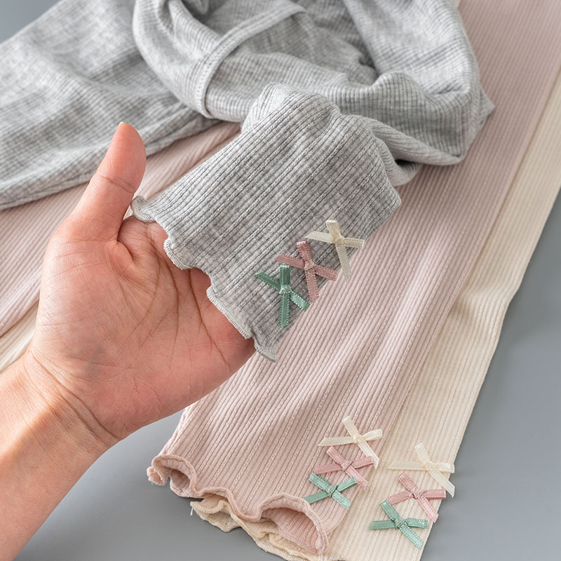 女童七分裤子夏季薄款外穿儿童装冰丝莫代尔宝宝洋气打底裤配裙子 - 图1