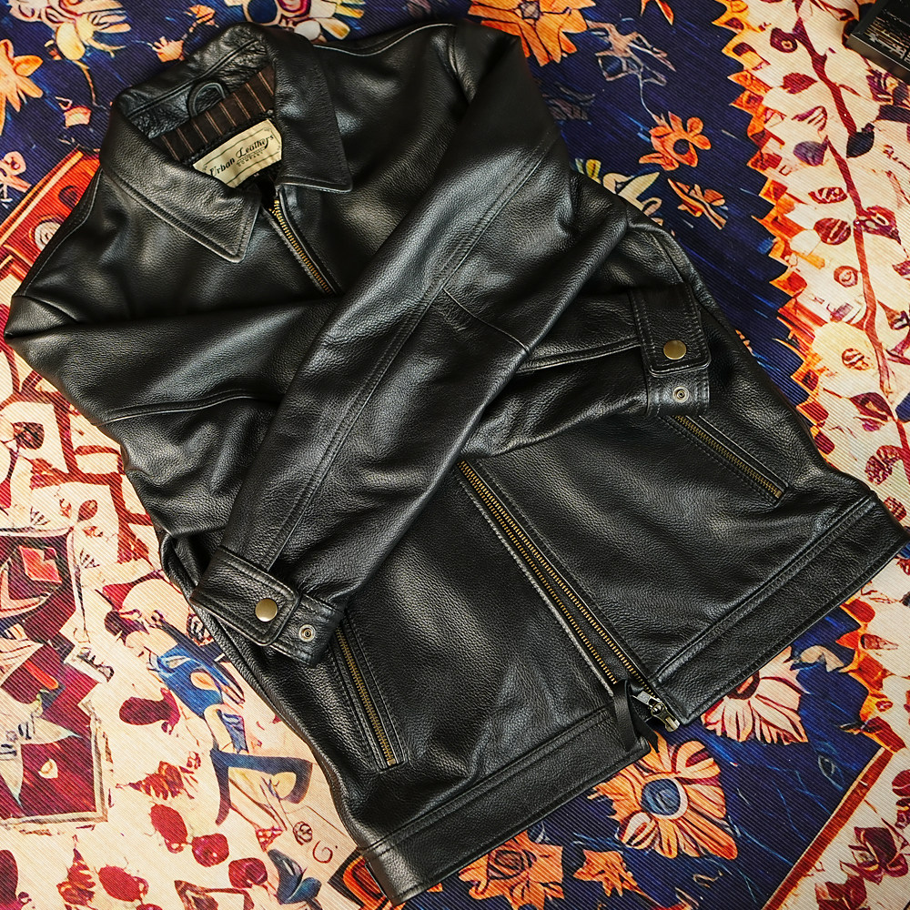 经典永存 真皮皮衣男士短款皮夹克 头层小牛皮翻领简约休闲款外套,淘宝优惠券,粉丝福利购,淘宝优惠卷