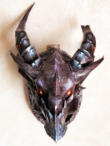 65厘米高死亡龙头之翼动漫模玩游戏手工DIY立体大型纸模型墙壁装 - 图2