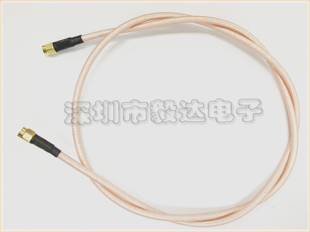 RG142双网线材SFF50-3-2镀银测试线高频6GSMA公头转SMA公头1M促销-图1