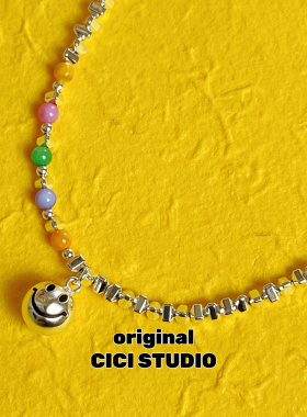 CICI原创设计笑脸手链女ins小众高级感简约百搭个性闺蜜情侣礼物