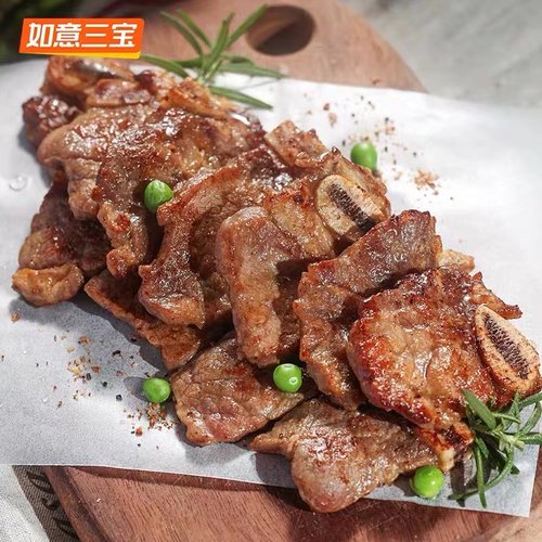 如意三宝黑椒牛仔骨腌制带骨牛小排酒店饭店预制菜半成品冷冻食材 - 图2
