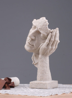 欧式风砂岩沉思者抽象人物雕塑