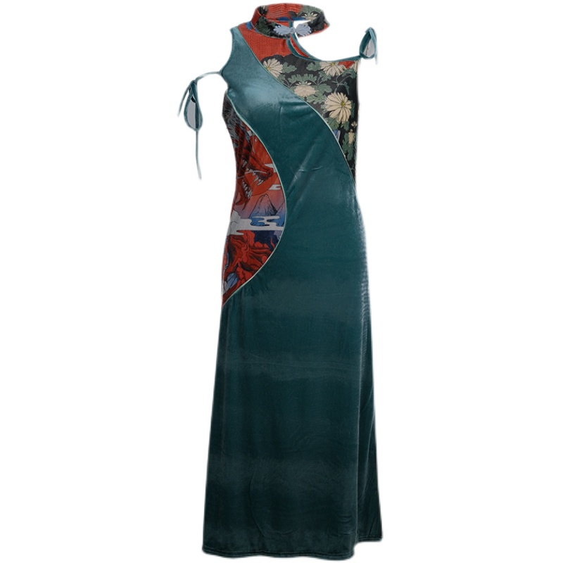 Sexy cheongsam, lightweight dress, skirt, Chinese style, 2021 collection Sexy cheongsam, lightweight dress, skirt, Chinese style, 2021 collection