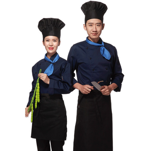 厨师工作服男装厨房工衣女烘焙糕点餐饮短袖酒店后厨衣服长袖秋冬 - 图1