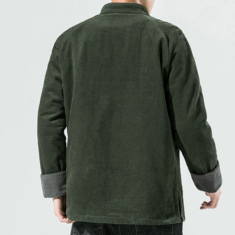 冬季男士夹棉唐装外套中国风 mvska蔓维斯卡唐装