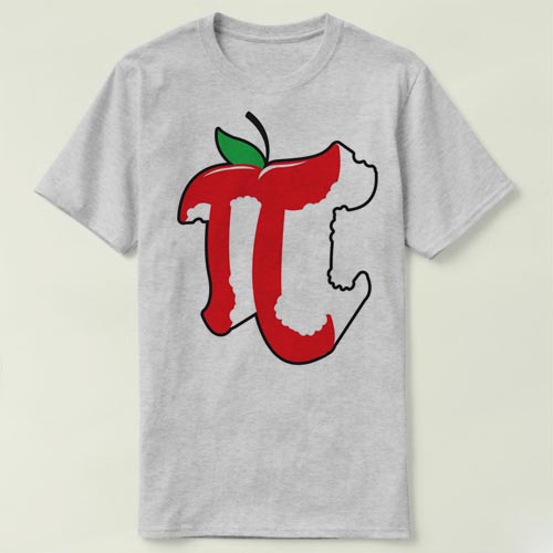 math maths Apple pi 数学 圆周率 π 上衣 T-Shirt T恤 衣服