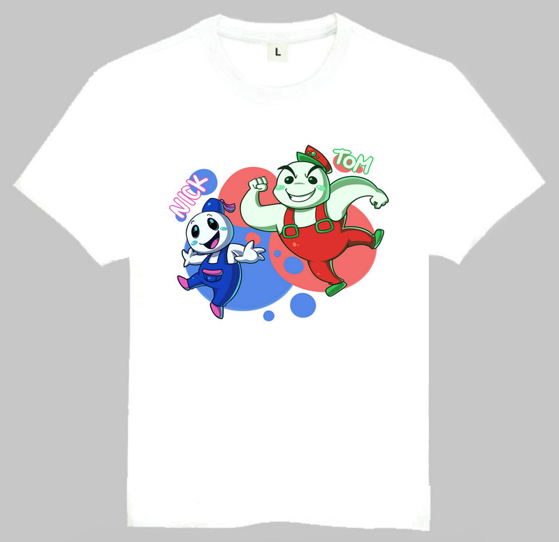 Snow Bros T-shirt 雪山兄弟 T恤 80后经典PS游戏 雪山兄弟 T恤 - 图2