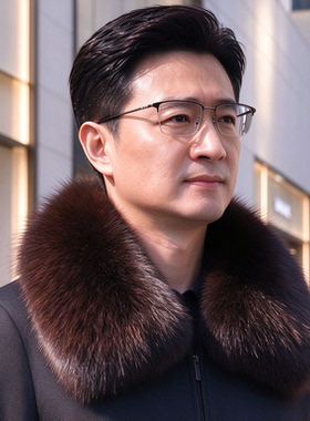 进口真狐狸毛毛领子单卖男女通用