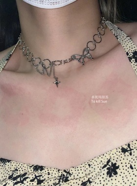 合金圆圈链女甜酷辣妹项链包邮