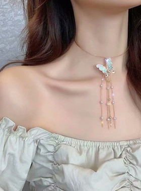 choker幻彩耳环时尚个性风锁骨链