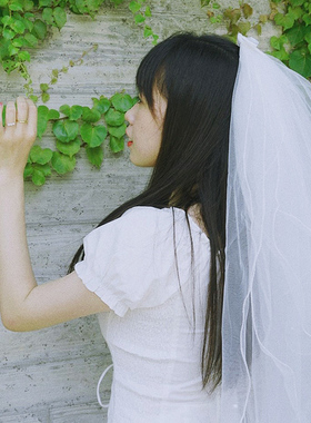原色部落头纱新娘求婚领证登记