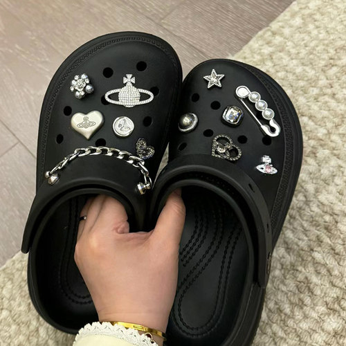 洞洞鞋配饰装饰配件卡扣饰品适配crocs卡骆驰洞洞鞋花高级感cross - 图3