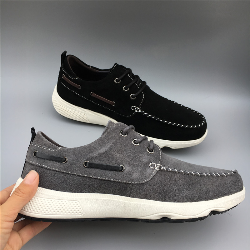 37 38 39 43码 公牛户外男鞋 真皮磨砂皮韩版运动鞋系带休闲皮鞋 - 图1