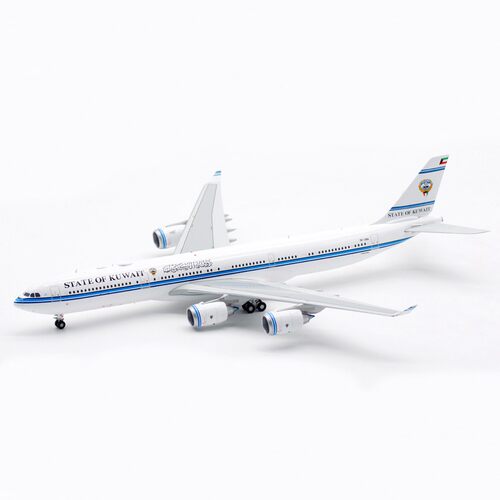 Jcwing 1/200  合金飞机模型 科威特专机 空客A340-500 9K-GBA - 图1