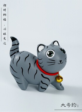 手工绘画木质小猫咪好奇猫自信猫优雅猫创意木雕萌宠摆件节日礼物