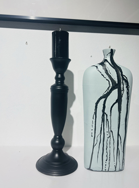 手绘进口艺术花瓶摆设客厅茶几玄关禅意居家山水画酒店别墅民宿