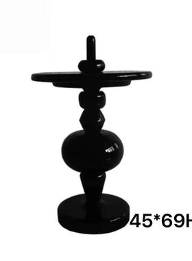 轻奢样板间客厅沙发边柜摆件