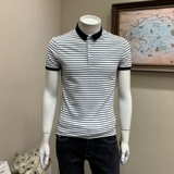 Летняя футболка polo, короткий рукав, в корейском стиле