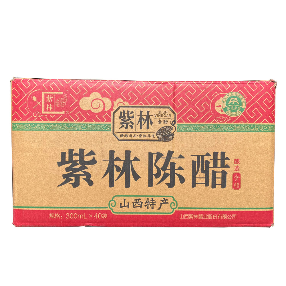 山西紫林老陈醋袋装300mL40袋食用醋纯粮食老传统酿造拌菜蘸饺子 - 图0