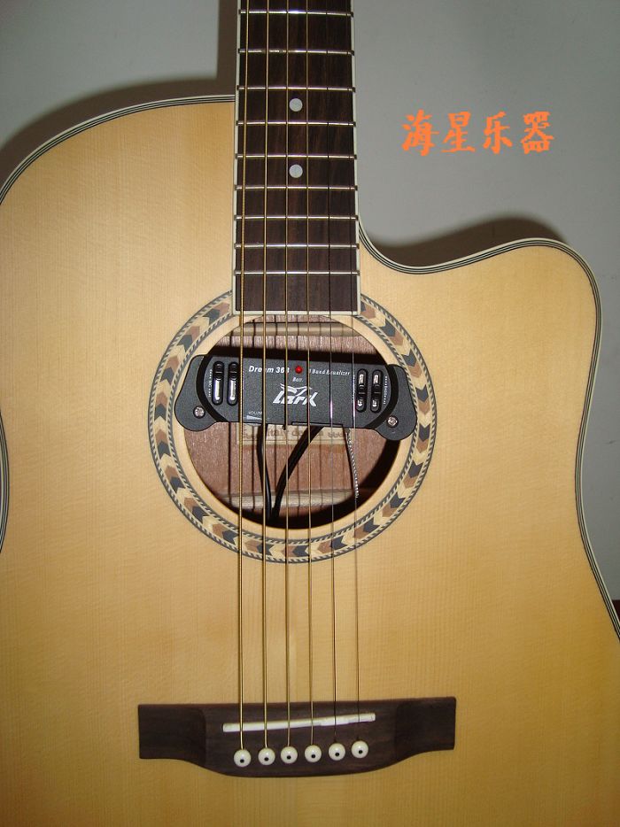 高档海星乐器 凯撒K2单板木吉他 打板电箱吉他 音孔拾音广东货到 - 图1