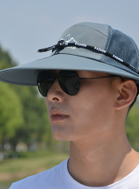 钓鱼钓鱼帽福煦加长中老年人