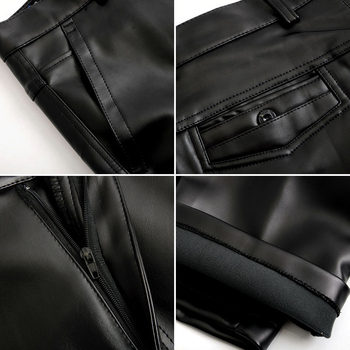 ກາງເກງຫນັງສັ້ນ Senshi ບວກກັບ velvet ຜູ້ຊາຍ cycling windproof ບາງ velvet ກາງເກງ PU ສໍາລັບອາຍຸກາງແລະຜູ້ສູງອາຍຸຫນາຫນາກັນນ້ໍາແລະນ້ໍາເຮັດວຽກ pants
