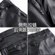 Leather pants men's spring and summer single middle -aged and elderly loose and velvet thickened warming motorcycle riding windproof waterproof work clothes