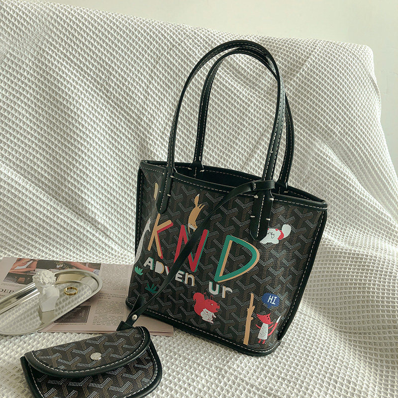 涂鸦狗牙韩国正品女2020新款水桶包 卡诺蒂兰女士包袋