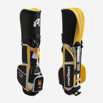 ແທ້ຈິງແລ້ວ Malbon SS23 Capsule Series Embroidered Golf Bag Vertical Lightweight Multifunctional Bracket Ball Bag