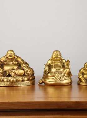 工艺品玄关弥勒佛像摆件纯铜
