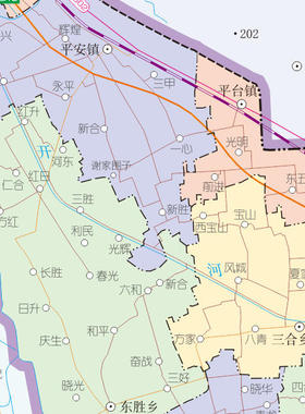 白城市洮北区地图交通行政区划图墙壁海报2026新款办公室装饰挂画