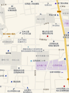 迁西县城区地图2026新版定制街道图高清防水装饰中介办公室贴挂图