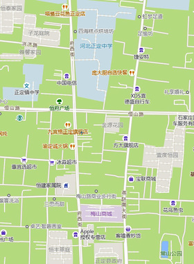 正定县城区地图2026新版定制街道图高清防水装饰中介办公室贴挂图