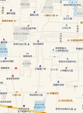 新密市城区地图2026新版定制街道图高清防水装饰中介办公室贴挂图