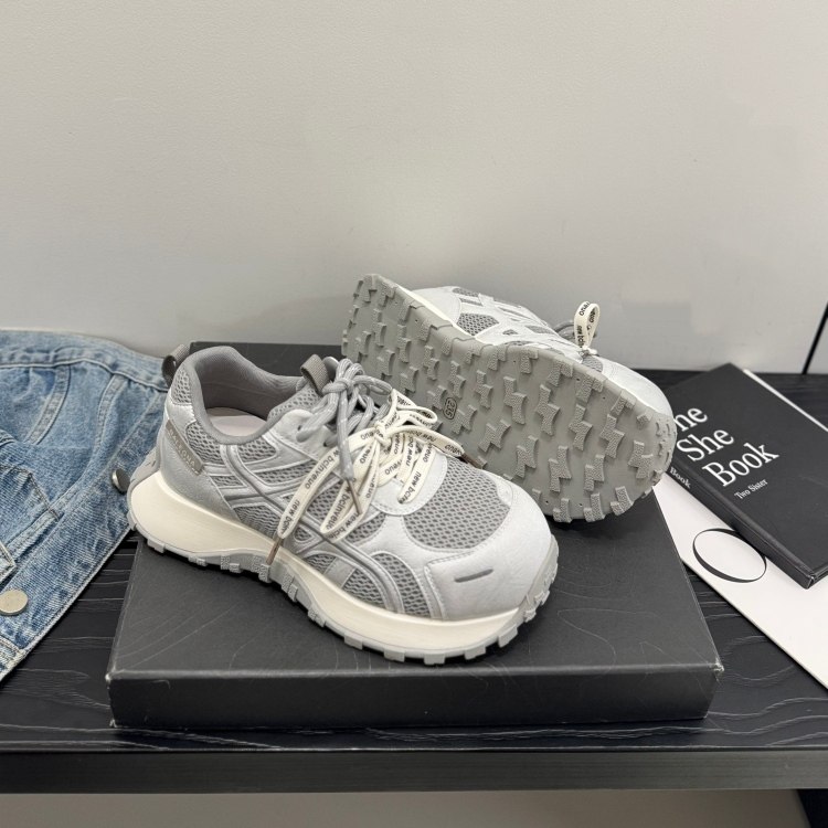 ins风双鞋带阿甘鞋2026春拼色时尚休闲鞋运动风德训鞋青年女鞋潮,淘宝优惠券,粉丝福利购,淘宝优惠卷