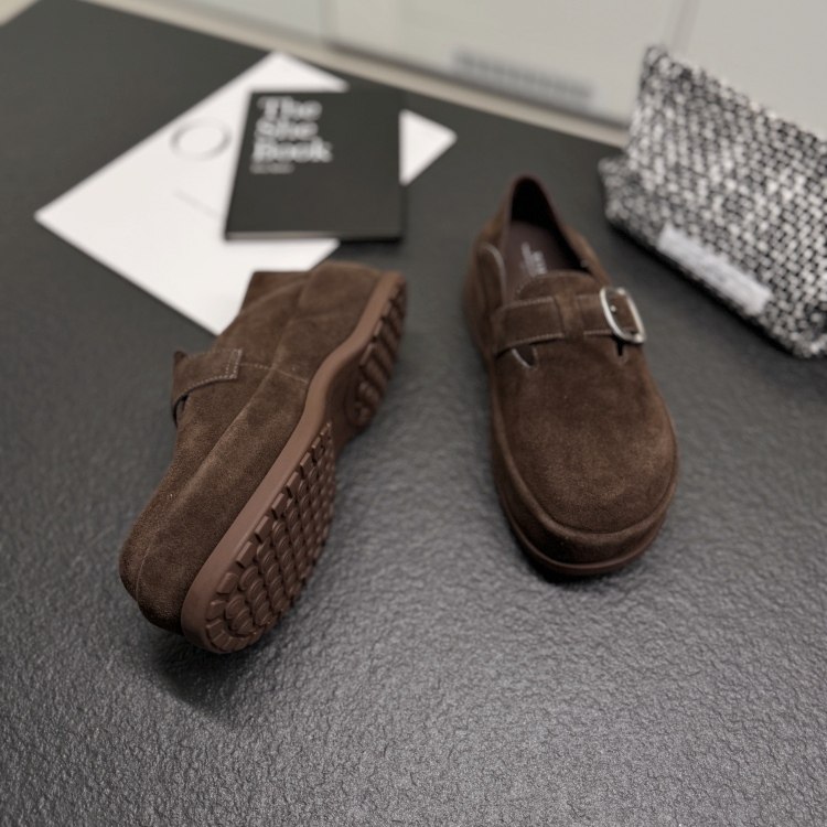 欧洲站厚底勃肯鞋2025秋磨砂真皮乐福鞋皮带扣休闲青年深口单鞋女,淘宝优惠券,粉丝福利购,淘宝优惠卷