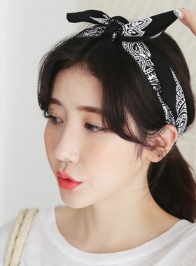 CHIC复古发带领巾女纱围巾