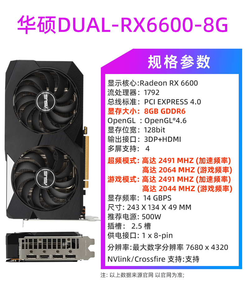 华擎/速驹RX6750XT 12G 6650XT 8GB 6500XT 4G电竞独立台式机显卡 - 图2