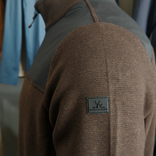 牧高笛户外25秋新款男女款防风保暖立领休闲抓绒衣外套ZM25311017 - 图2