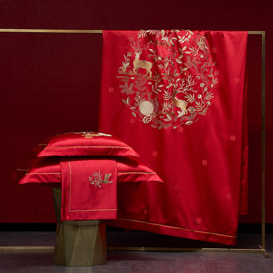 Luolai Home Textiles Chinese Wedding Kit Big Red Festive