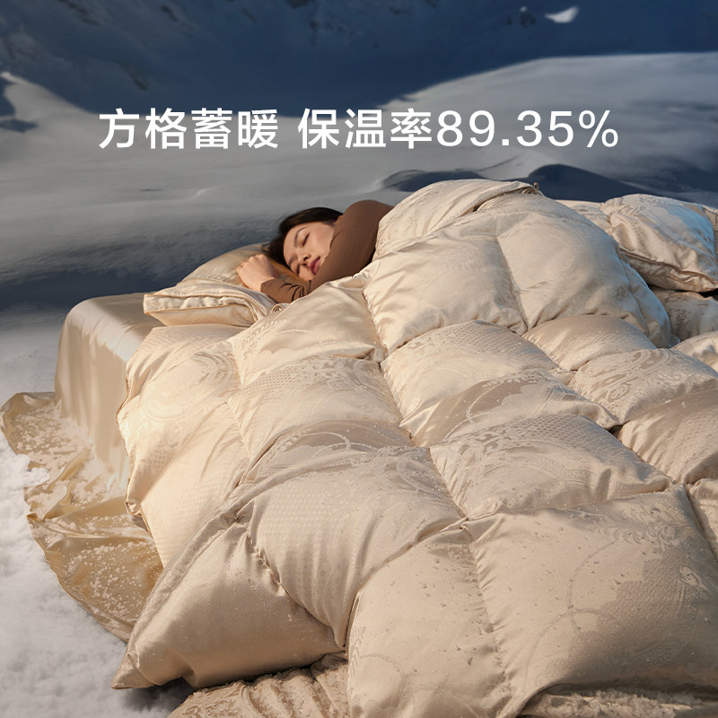 罗莱羽绒被子厚冬被宿舍超柔可水洗提花A类鹅绒结婚加厚保暖冬被,淘宝优惠券,粉丝福利购,淘宝优惠卷